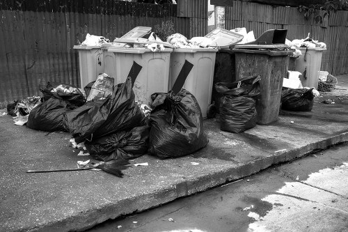 Construction debris being cleared on a Sydenham site